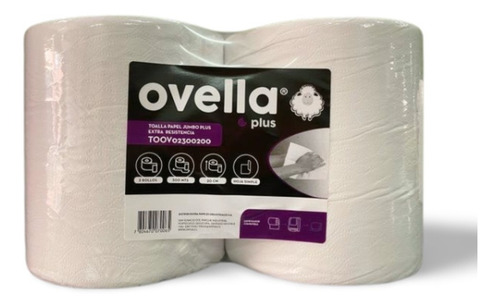 Toalla De Papel Para Dispensador,pack 2x 300 Mts Hoja Simple