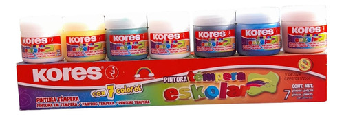 Tempera Marca Kores 7 Colores Brillantes