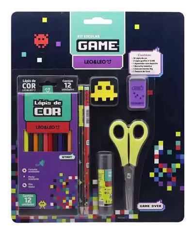 Kit Material Escolar Leo & Leo Game 7 Peças