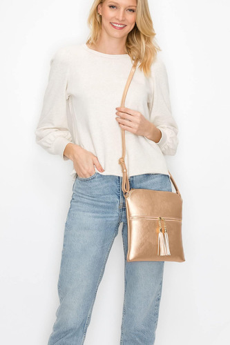 Solene Bolso Bandolera Mediano Y Ligero Para Mujer Con Borla