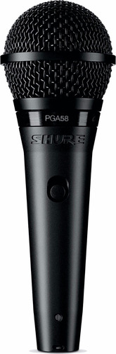 Shure Pga58 Xlr Microfono Dinamico Cardiode P/voces /coros, 70hz - 16khz, C/interruptor, C/cable Xlr