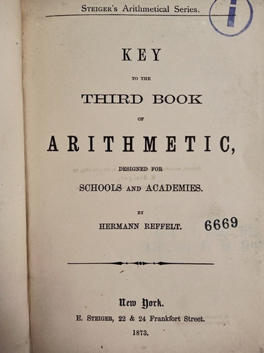 Libro Key Arithmetic Reffelt 116n7