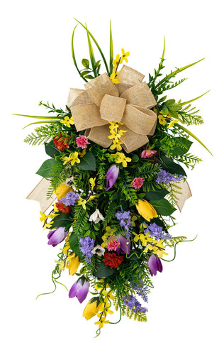 Corona Floral Con Valla Botín De Tulipanes De Boda Para