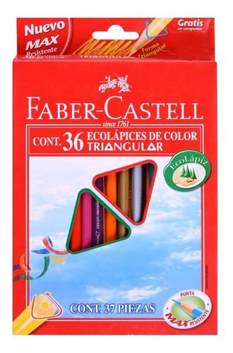 Faber-castell Lápices De Colores Triangulares - 36 Unidades