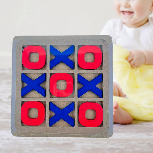 Juego De Madera Toe Tabletop Blocks Estrategia Brain Puzzle