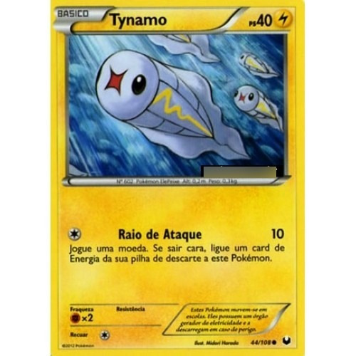 Tynamo - Pokémon Elétrico Comum - 44/108 - Pokemon Card Game