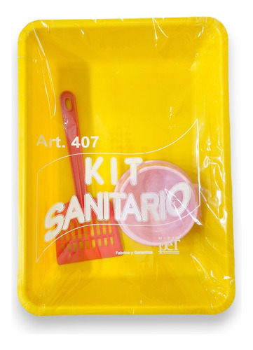 Kit Sanitario Grande Gatos Bandeja Palita Comedero Higiene