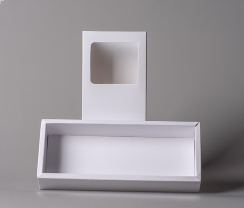 Imagen 5 de 10 de Caja Fosforera C/visor Alargada Ch Pvc (x50u) Bombones 065c