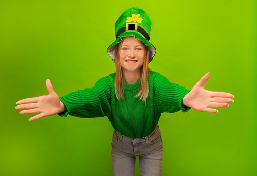 2 Pcs Disfraz De Fiesta Del Día De San Patricio Incluye Gorr