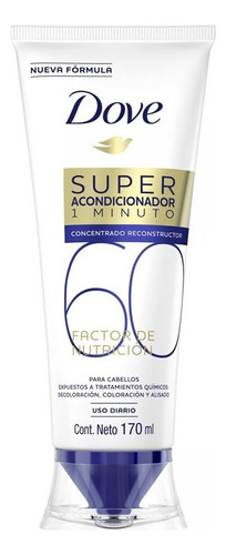 Acondicionador Dove Super Factor Nutricion 60 170ml 1 Minuto