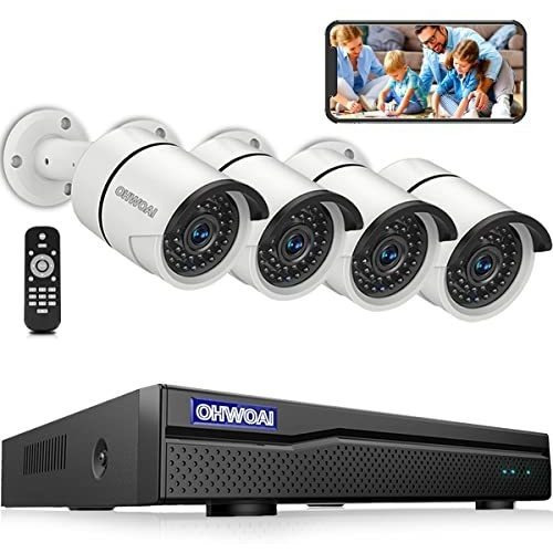 1080p Seguridad Wired Sistema De Cámara 4ch 3mp Video Dqz8t