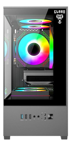 Gabinete Preto Gamer Placa Mãe Micro Atx / Itx Com 03 Cooler