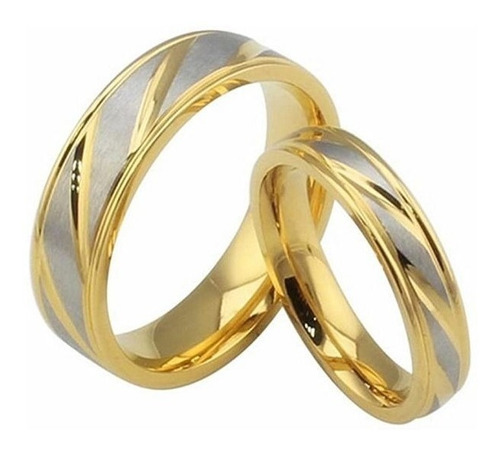 Argolla De Matrimonio Oro Laminado 18k (d 4mm Y C 6mm)