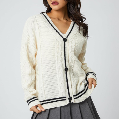 Suéteres Y Camisas De Lana Folclórica - Cardigan Único