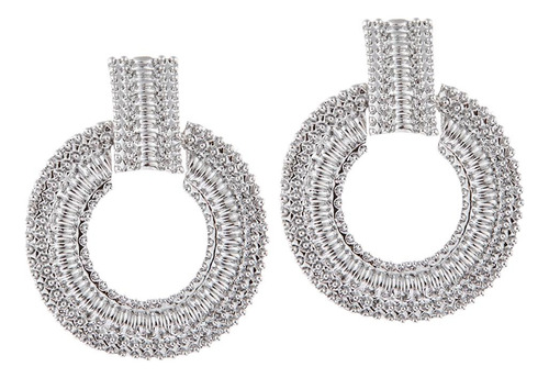 Pendientes Colgantes Para Mujer Pendientes Metálicos Plata