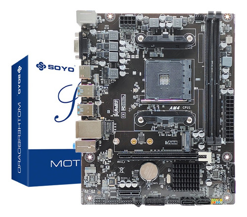 Placa Madre Amd Soyo A520m Ddr4 Am4 M-atx Hdmi Vga M2 Nvme