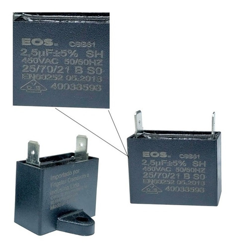 Capacitor 02,5 Mfd 450v