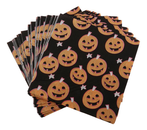 40pcs Feliz Halloween Calabaza Servilleta De Papel