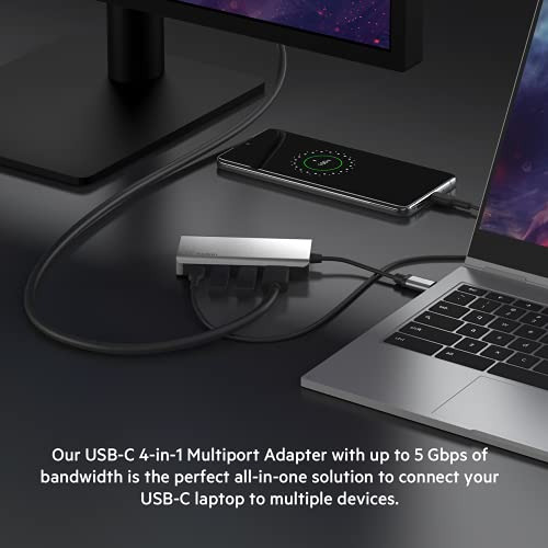 Hub Usb C De Belkin, Estación De Acoplamiento 4 En 1 Para Po