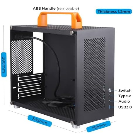 Case Matx (micro Atx, Mini Itx) Mini Tower Gaming Pc Case Co