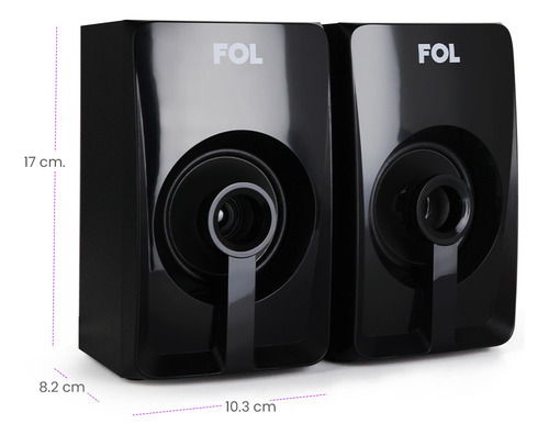 Minicomponente Fol Fs-p240: Sonido Potente Claro Bluetooth Negro 32 W