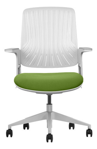 Silla Ejecutiva Ergonómica De Escritorio Ferrini Oficina F3 Color Verde Material del tapizado Malla