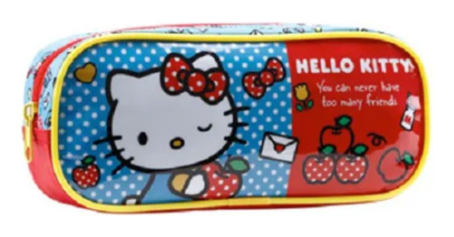 Estojo Simples Hello Kitty - Artigo Escolar Xeryus Vermelho