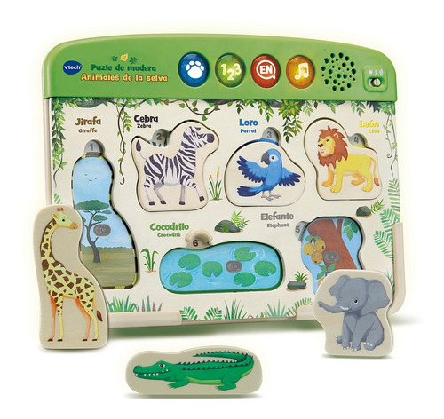 Puzzle Madera Animales Vtech - Mosca