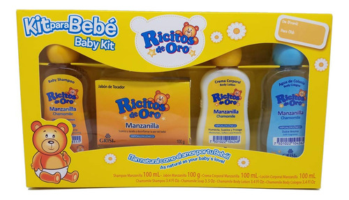 Set De Regalo Grisi Ricitos De Oro Chamomile Baby Kit Con 4