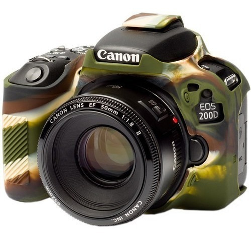 Piel Silicona Easycover Canon Sl2200d Camuflaje 
