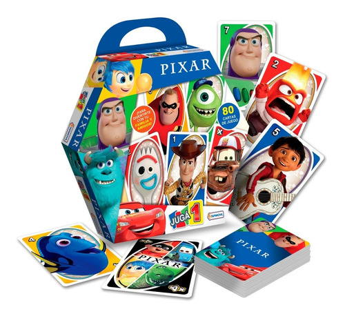 Juego De Cartas Juga 1 Pixar Para Niños Original Lelab