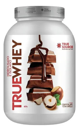 Whey Gourmet True Whey Isolado Hidrolisado 837g-true Source Sabor Chocolate C/ Avelã