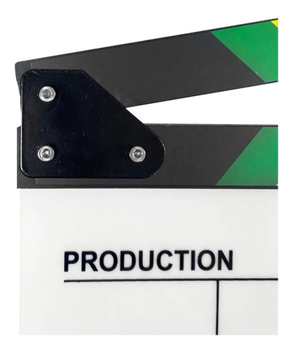 Claqueta de cine profesional blanca coloreada