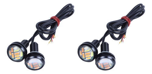 Luz Diurna Eagle Eye, 4 Unidades, 12 V, 23 Mm, Doble Color