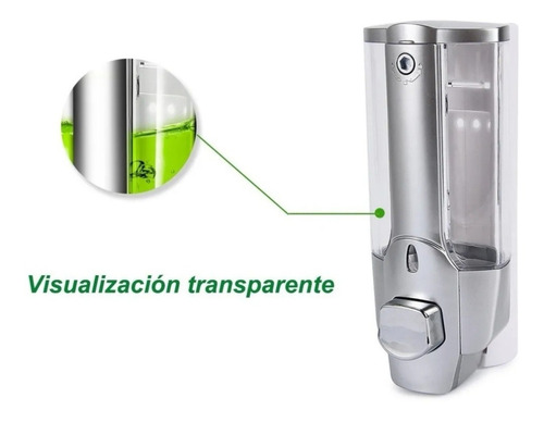 Imagen 7 de 10 de Dispensador Despachador Jabón Liquido Shampoo Gel Pared Baño