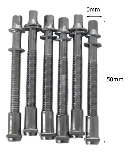 3 Conjunto De Varillas De Ajuste Para Tambores, 6mmx50mm