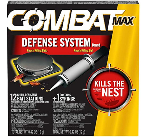 Marca Combat Max Defense System, Gel Y Cebo Para Matar Cucar