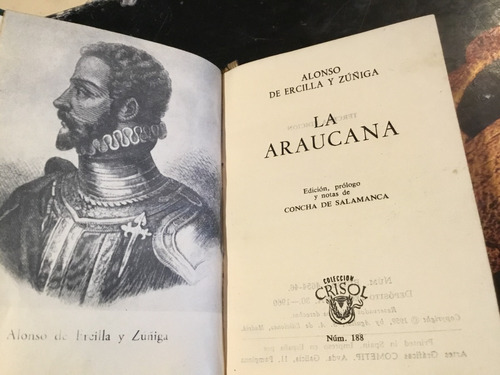 La Araucana Alonso De Ercilla Zúñiga Aguilar Madrid Crisol 