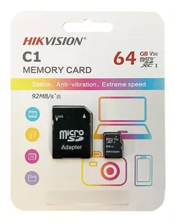 Tarjeta De Memoria Micro Sd 64gb Hikvision Clase 10