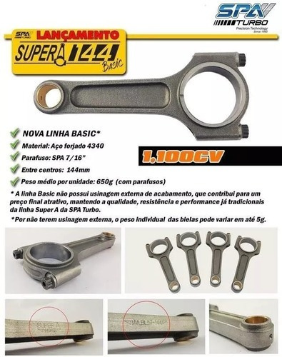 Imagem 4 de 6 de Jogo De Biela Forjada Ap 144mm 1100 Cv - Spa Turbo - Basic