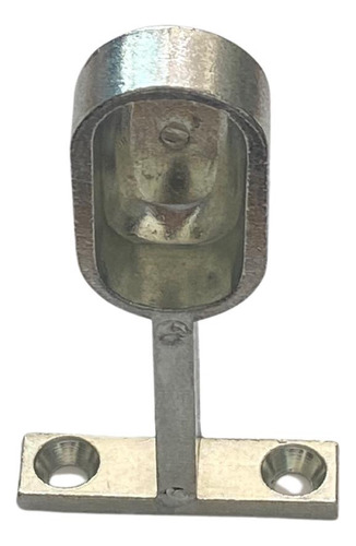 Paq. 2 Soporte Lateral Tubo Ovalado Zamac Galvanizado