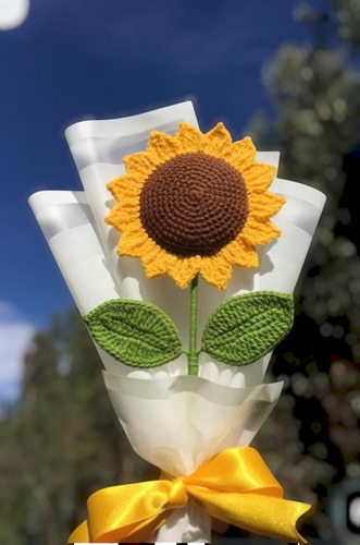 Girasol Tejido A Crochet Amarillo