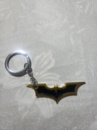 Llavero Lujo Metalizado Batman Logo Negro Dorado | Cuotas sin interés