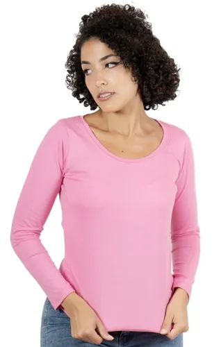 Remera Manga Larga Lisa 100 Algod n Peinado Premium Mujer