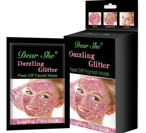 Useeme Rose Hologram Glitter Peel Off Mask, Iluminante Y Rev