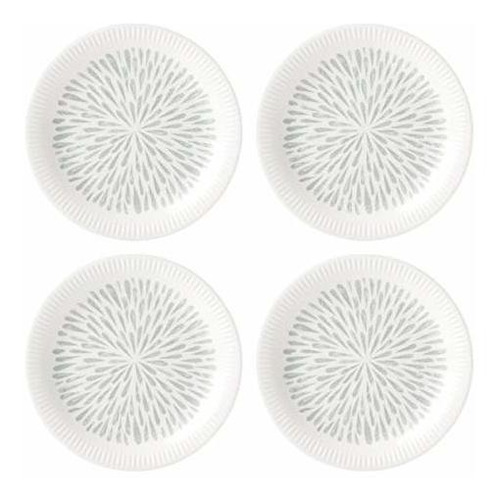 Lenox Profile - Juego De Platos Decorativos De 4 Piezas, Gri