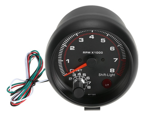 Tacômetro Universal Para Medir Rpm Motor De Carro Preto 3,75