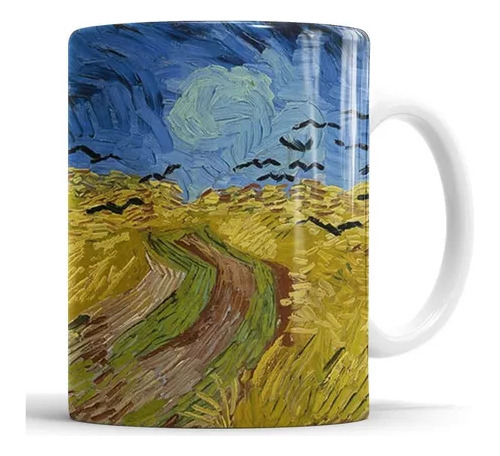 Taza Van Gogh - Trigal Con Cuervos - Cerámica