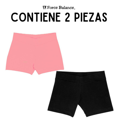 Pack De 2 Shorts Licras De Algodón Para Niñas Bajo La Falda
