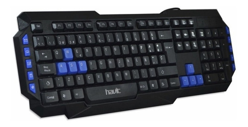 Teclado Gamer Havit Usb Negro Y Azul Pc Computadora Laptop ®